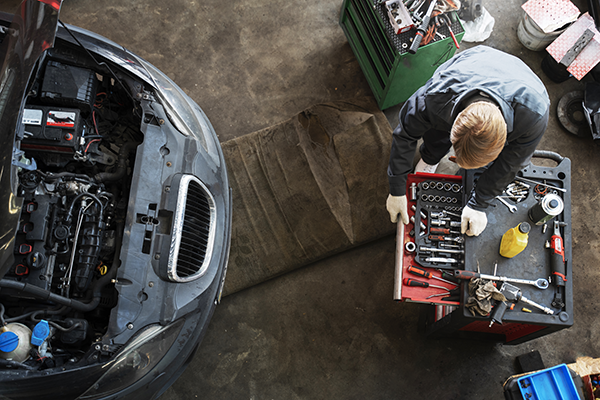 Servicing Car